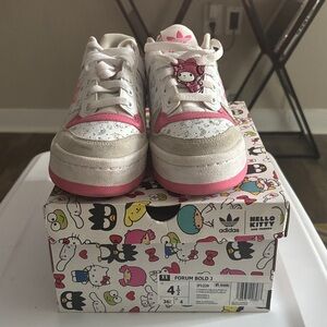Adidas Kids Sneakers in Pink and White with Fun Character
